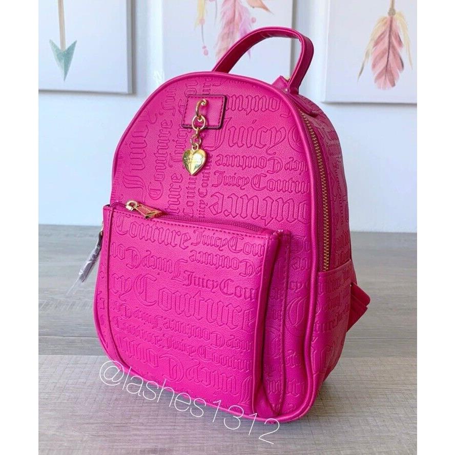 Juicy Couture Bag Charmed City Mini Backpack - Hot Pink Raspberry