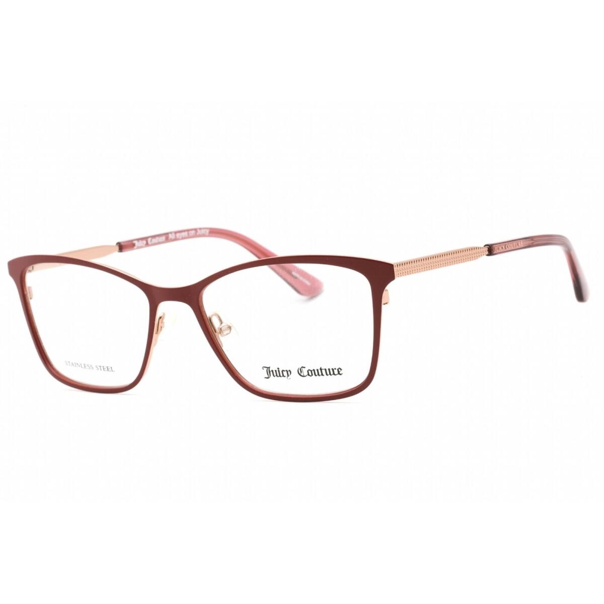 Juicy Couture Men`s Eyeglasses Matte Burgundy Full Rim Frame JU 190 0U7I 00