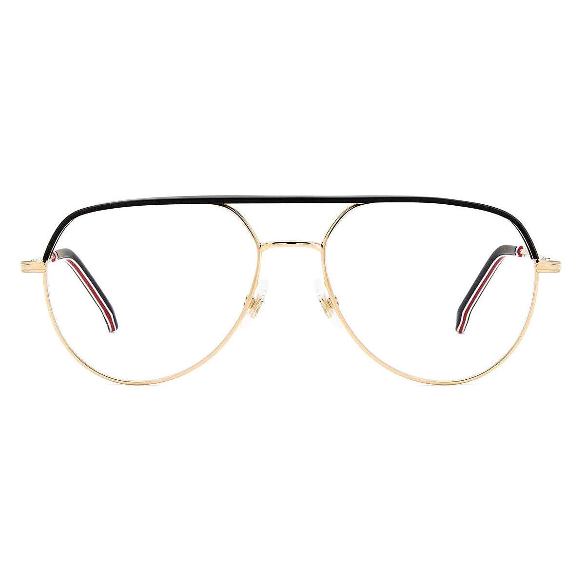 Carrera 311 Eyeglasses Unisex Gold Striped Black Square 55mm