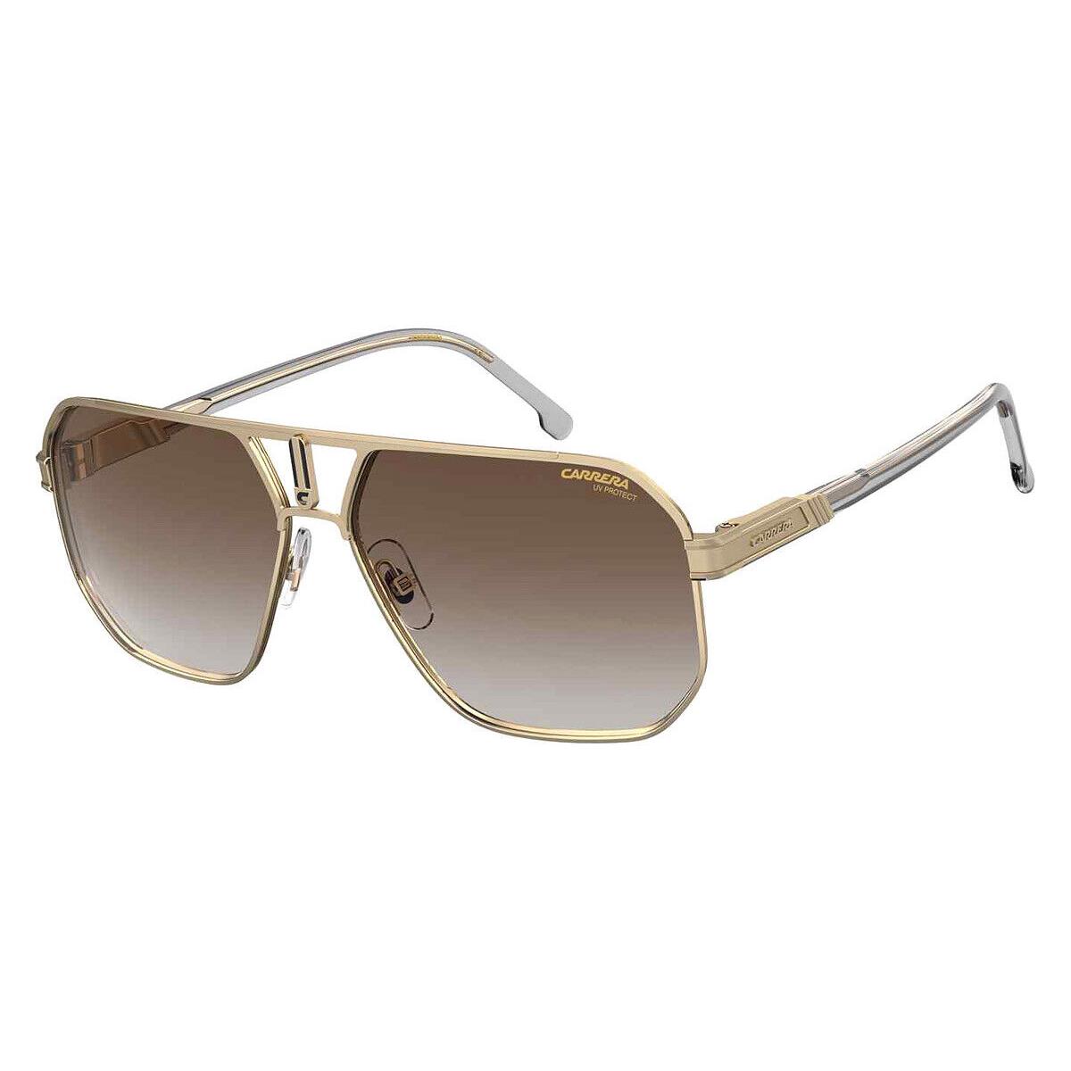 Carrera Car Sunglasses Men Gold / Brown Shaded AR 62mm