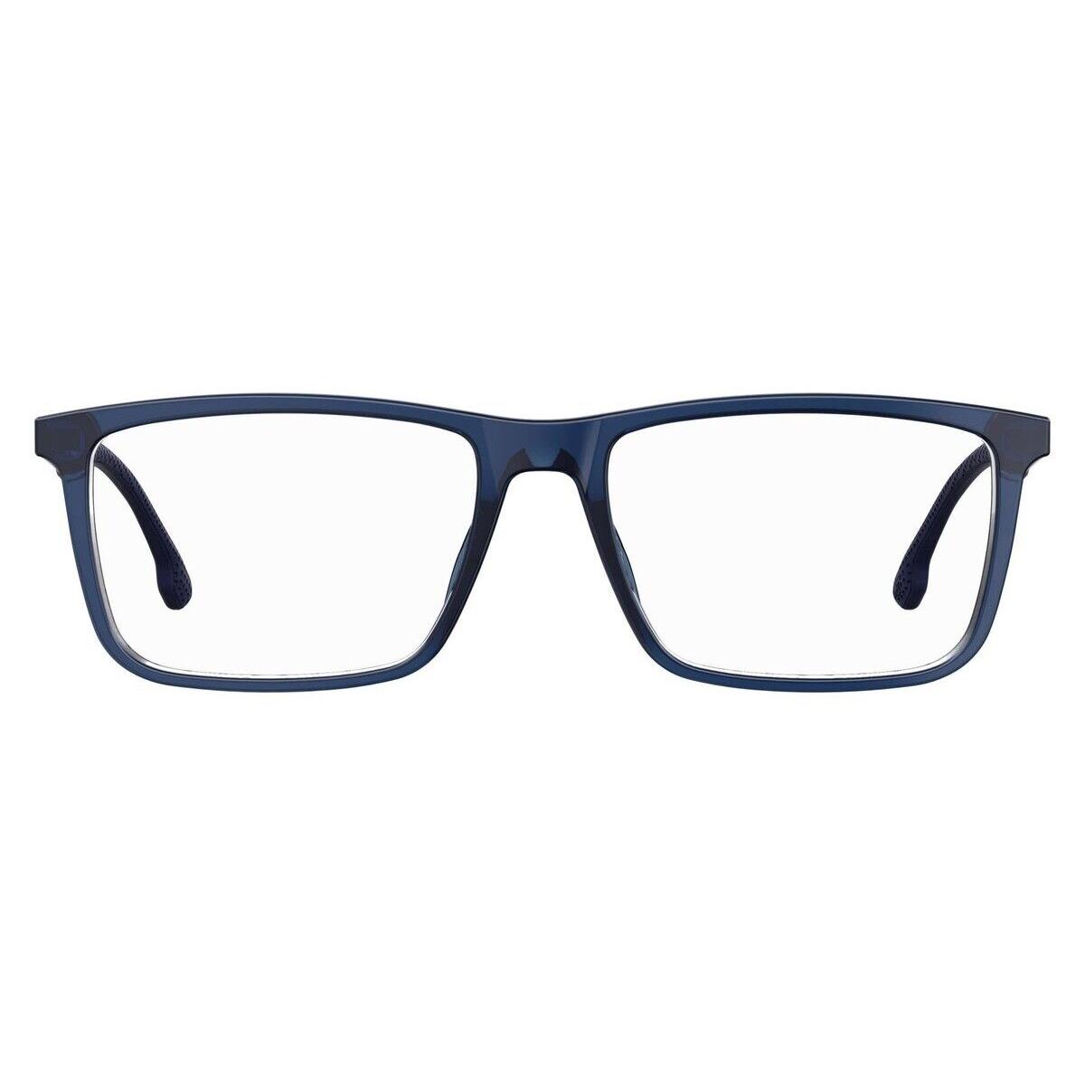 Carrera 8839 Eyeglasses Unisex 0FLL Matte Blue Rectangle 55mm