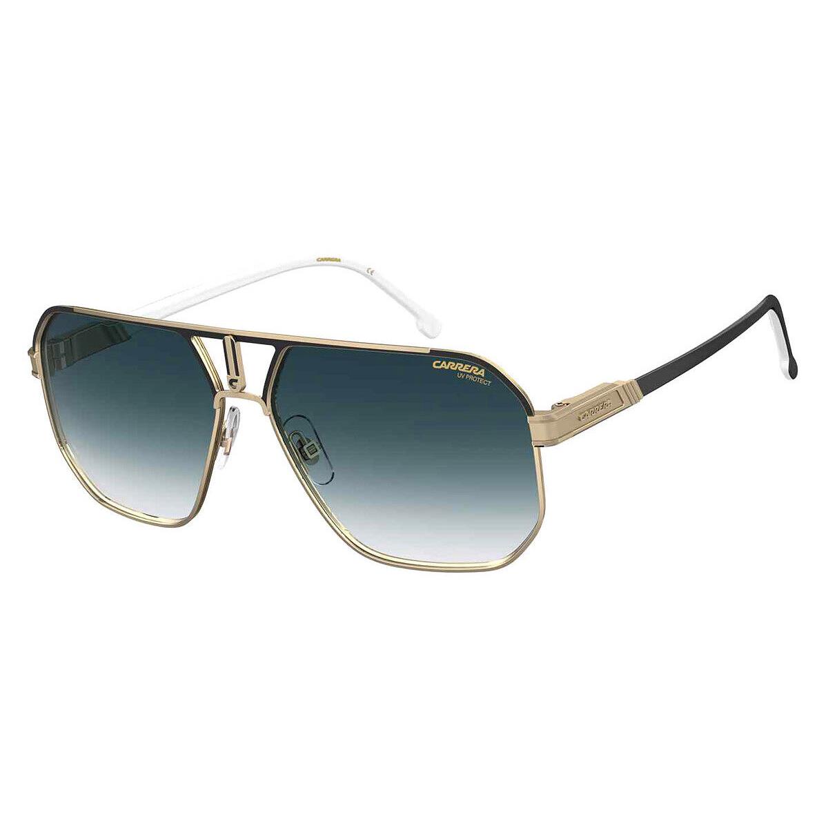 Carrera Car Sunglasses Men Black Gold / Blue Shaded 62mm