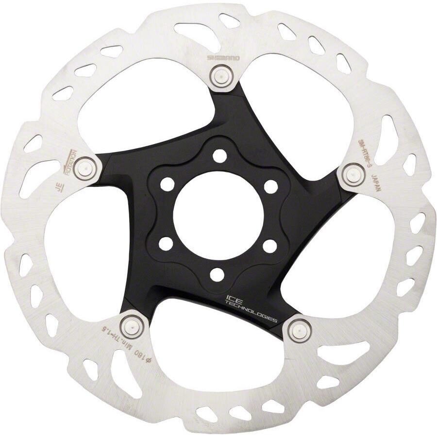 Shimano Deore XT SM-RT86-S2 Disc Brake Rotor - 160mm 6-Bolt Silver/black