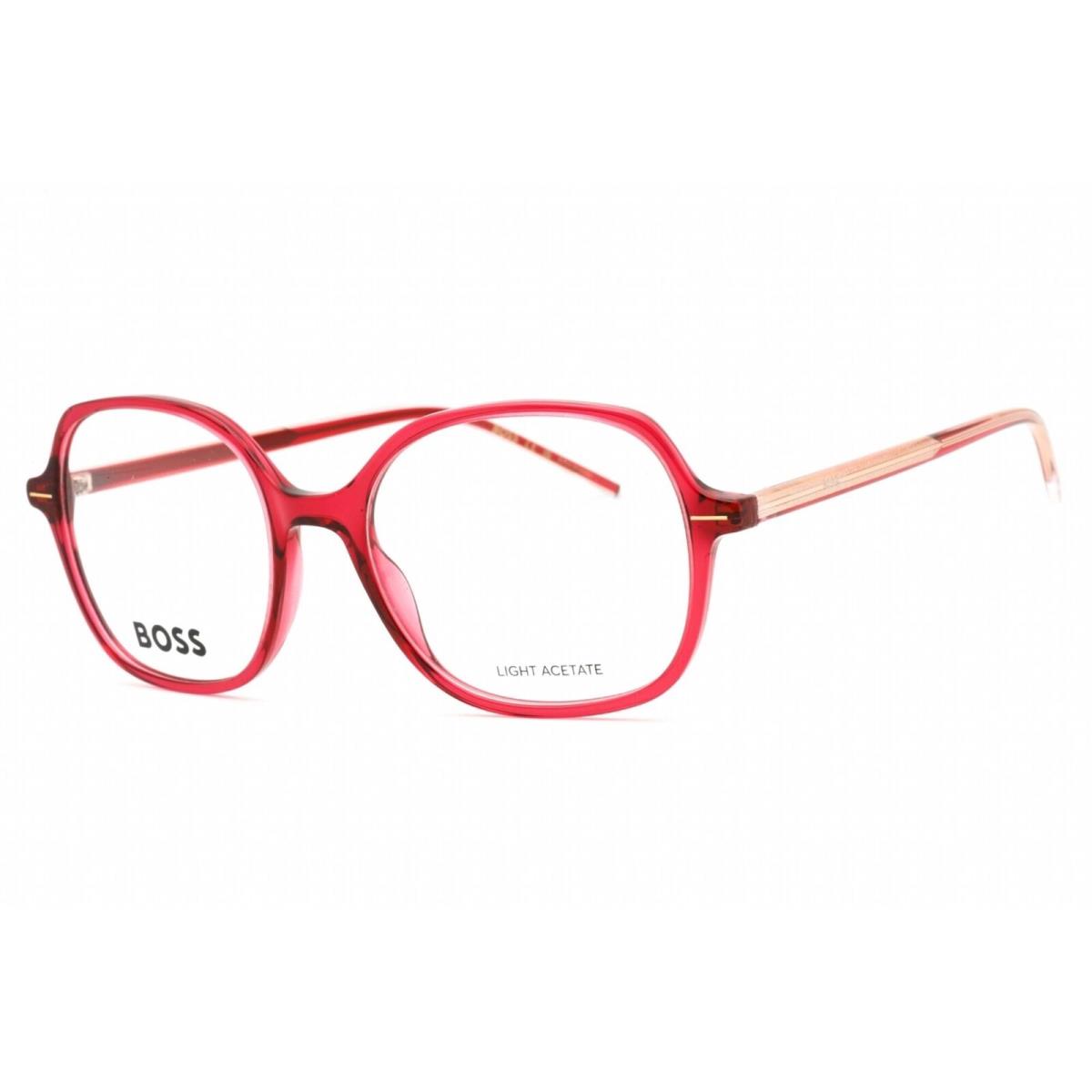 Hugo Boss Women`s Eyeglasses Burgundy Butterfly Full Rim Frame Boss 1525 0LHF 00