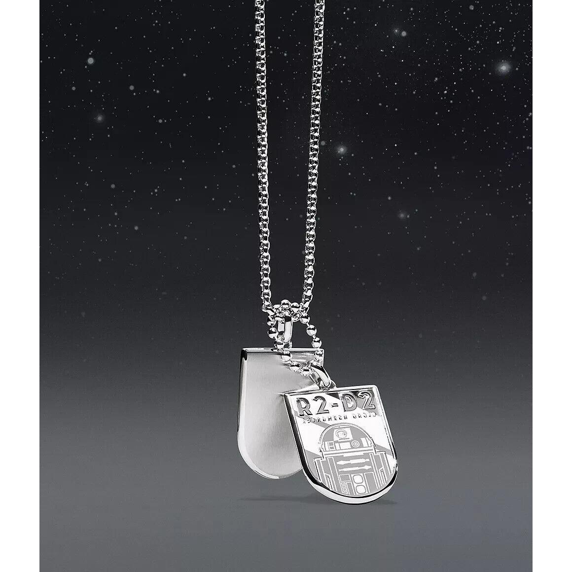 Fossil X Star Wars R2D2 Limited Edition Dogtag Necklace Stainless Steel