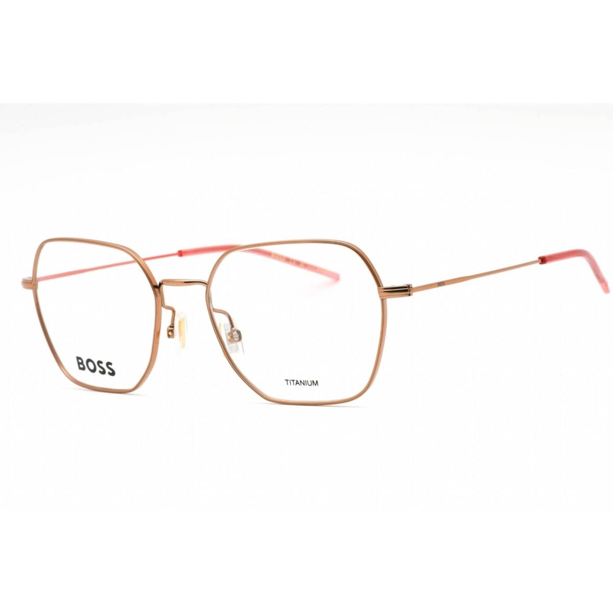 Hugo Boss Women`s Eyeglasses Gold Red Butterfly Full Rim Frame Boss 1534 0Y11 00