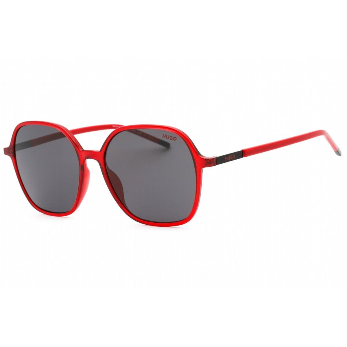 Hugo HG 1236/S 0C9A IR Sunglasses Red Frame Grey Lenses 55 Mm