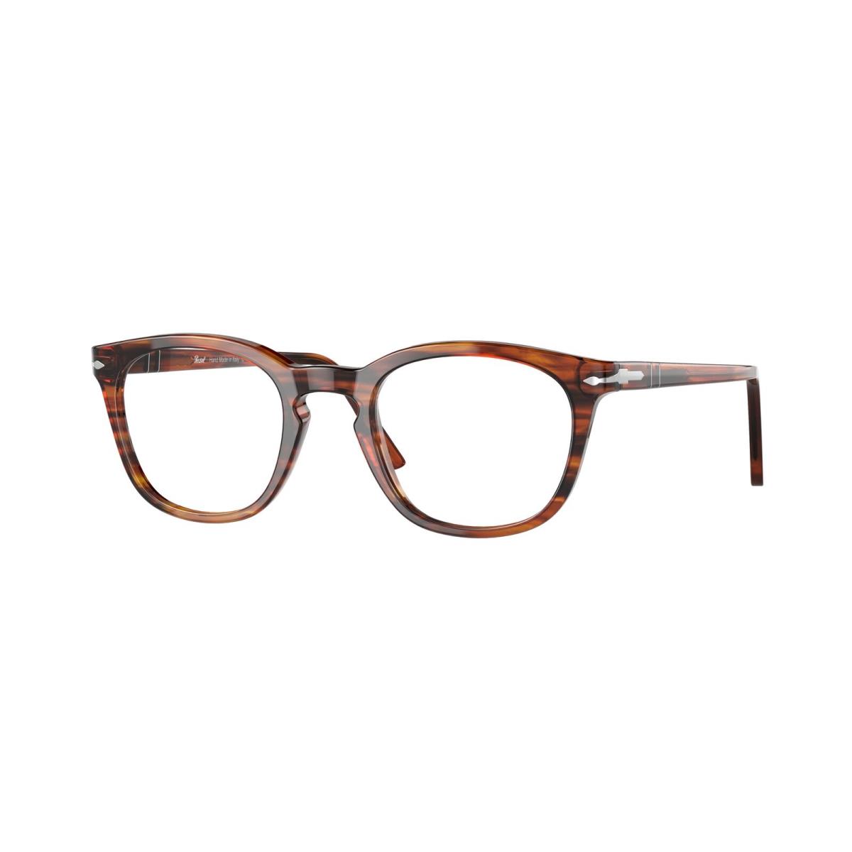 Persol PO3258V 1157 Phantos Striped Brown Demo Lens 48 mm Unisex Eyeglasses