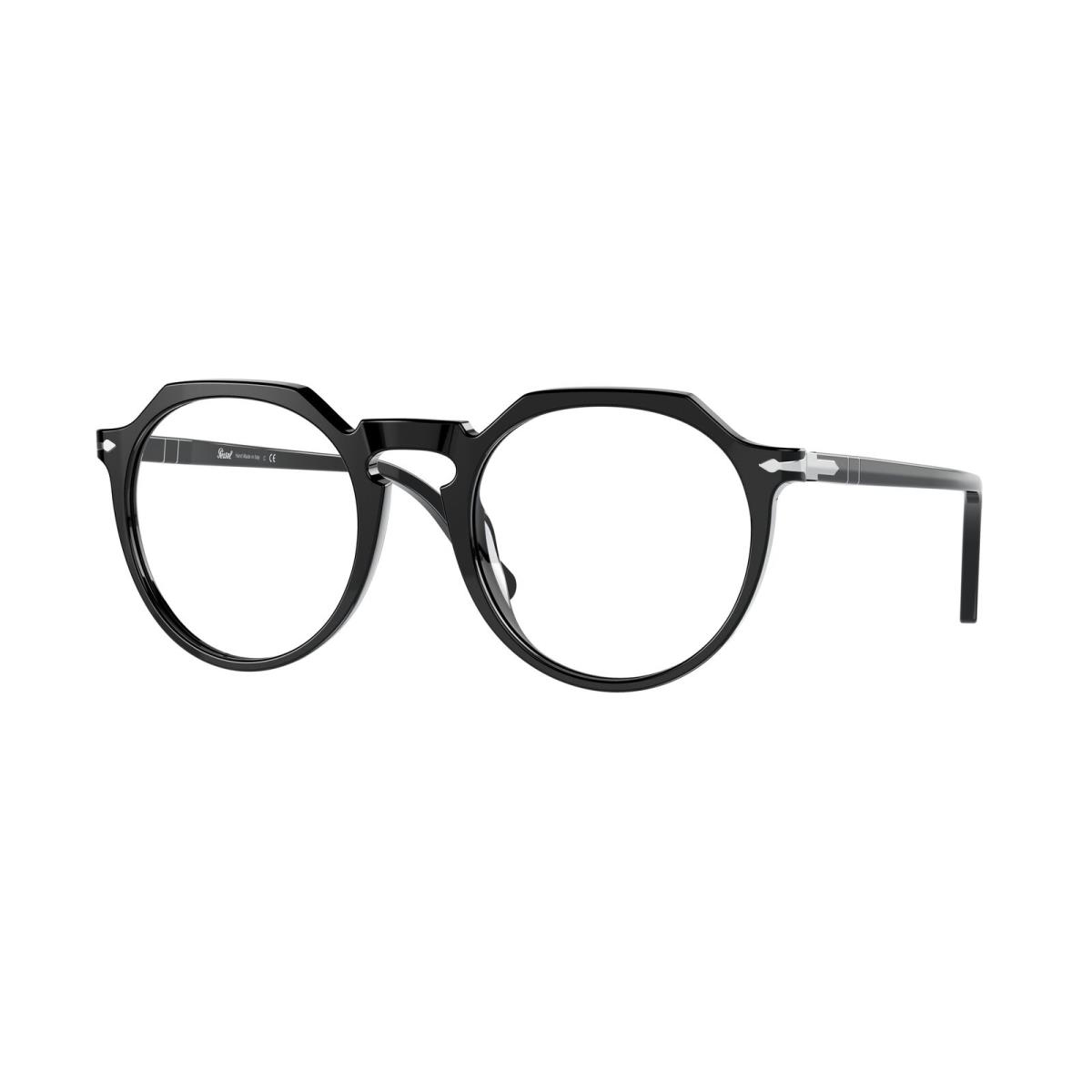 Persol PO3281V 95 Phantos Black Demo Lens 48 mm Unisex Eyeglasses