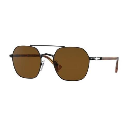 Persol PO2483S 109157 Square Black Brown Polarized 52 mm Men`s Sunglasses