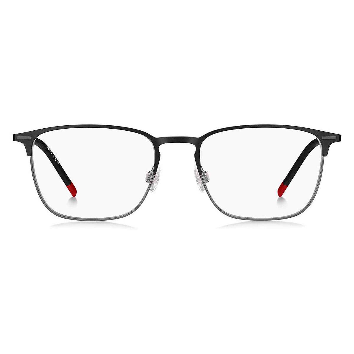 Hugo Boss HG 1235 Eyeglasses Men Black Ruthenium Rectangle 53