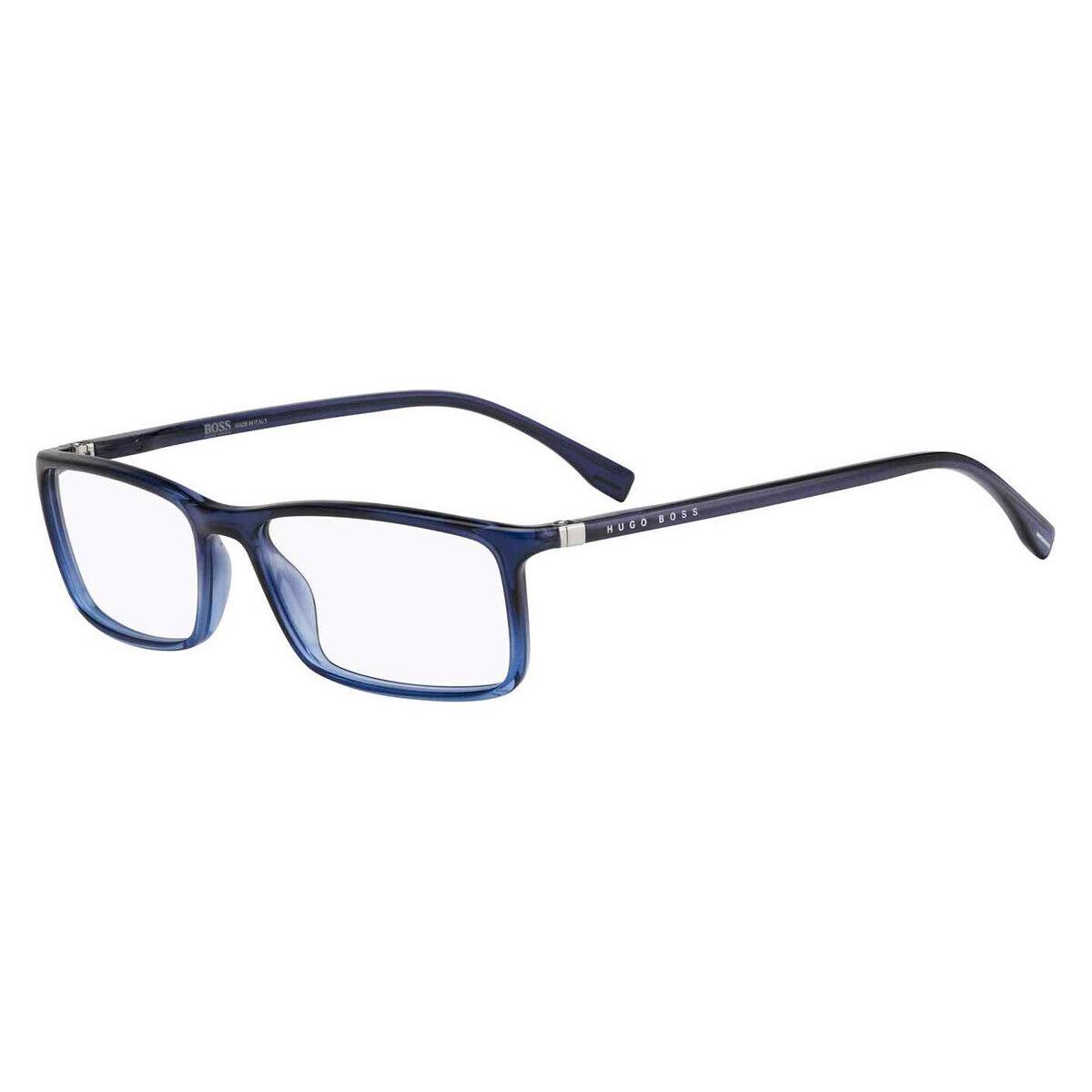 Boss 0680/it Eyeglasses Men Blue Azure Rectangle 55mm