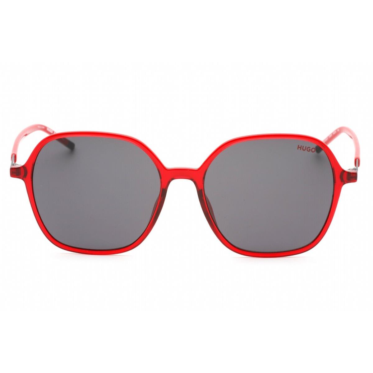 Hugo HG 1236/S C9A IR Sunglasses Red Frame Gray Lenses 55mm