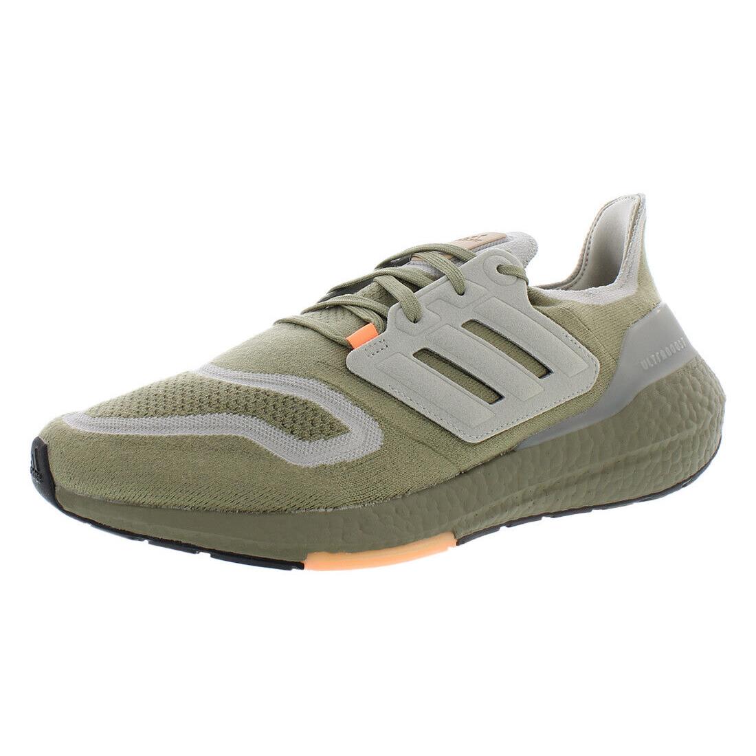 Adidas Ultraboost 22 Mens Shoes - Green/Metallic Grey/Orange, Main: Green