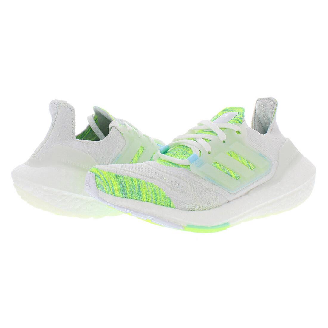 Adidas Ultraboost 22 Womens Shoes - White/Green, Main: White