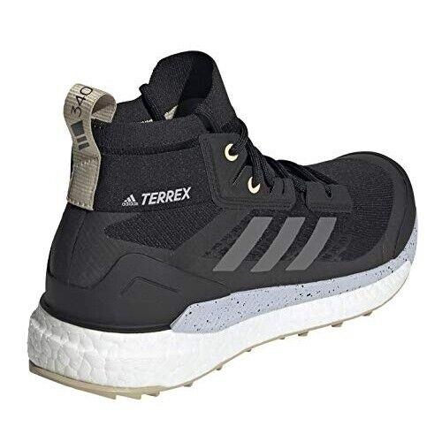 Adidas Womens Terrex Free Hiker Primeblue Hiking Shoe Athletic Sneaker - Core Black/Grey Four/Savannah