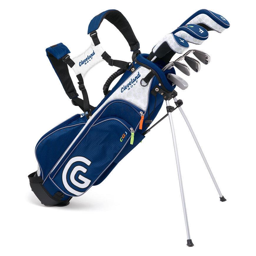 Cleveland Junior`s Complete Package Medium 6 Club Set Blue White Stand