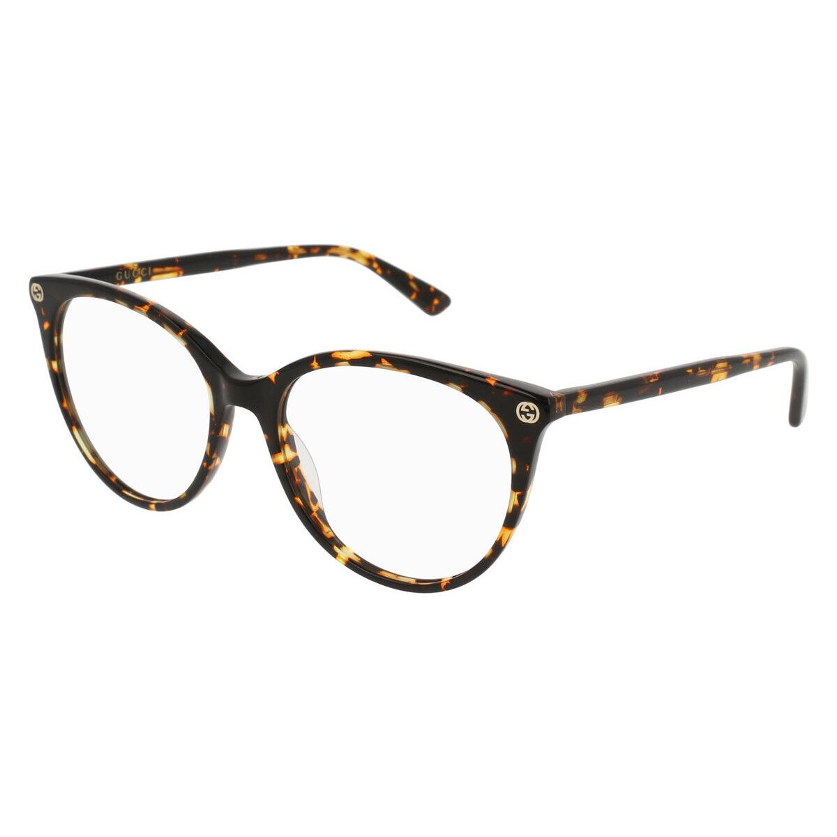 Gucci GG0093O Eyeglasses Women Havana Cat Eye 53mm