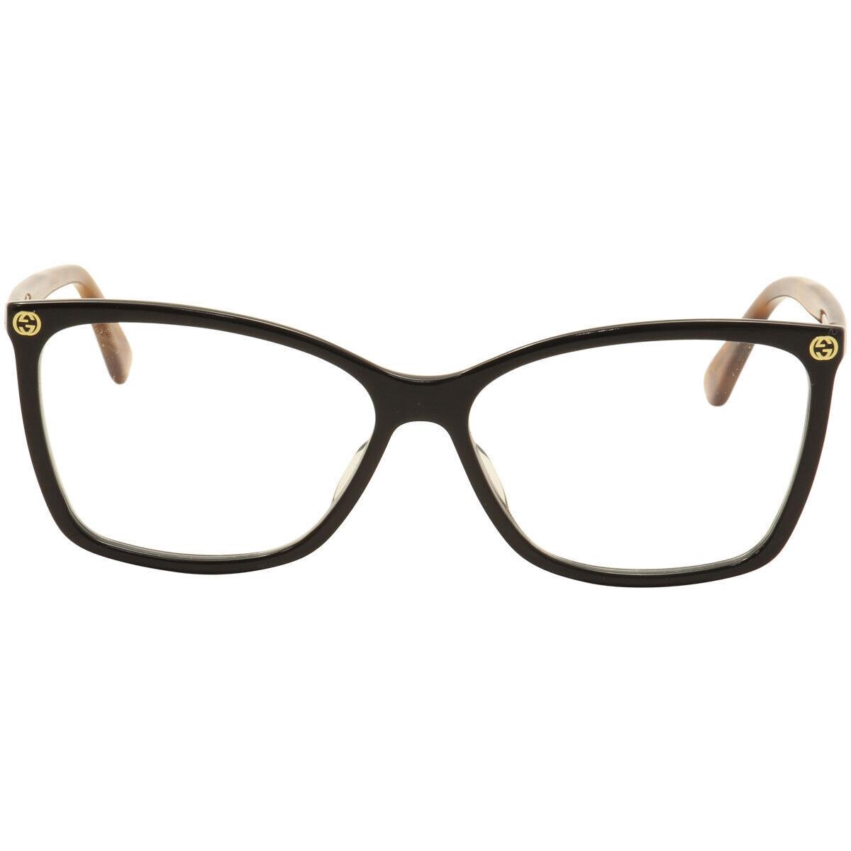 Gucci Eyeglasses GG0025O GG/0025/O 003 Black Havana Full Rim Optical Frame 56mm