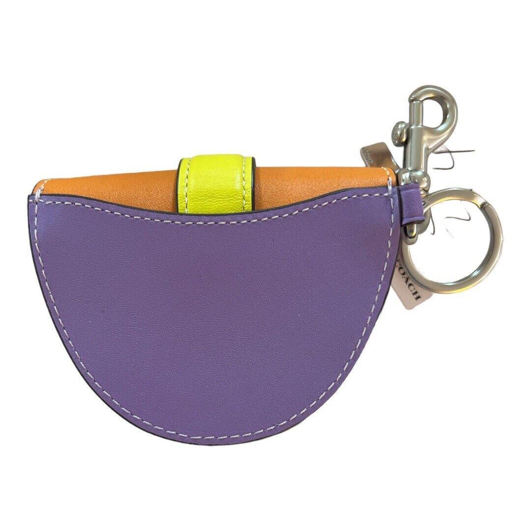 Coach Mini Saddle Bag Charm In Colorblock CL456 Leather