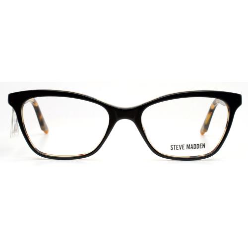 Steve Madden Cheryll Black Laminate Womens Cat Eye Full Rim Eyeglasses 52-17-140