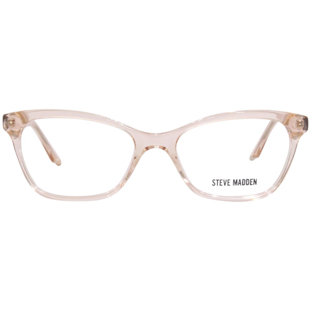 Steve Madden Cheryll Eyeglasses Frame Women`s Blush Full Rim Cat Eye 52mm