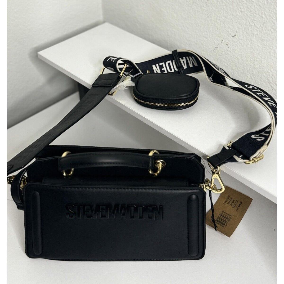 Steve Madden Black Bevie Stachel Purse --nwts