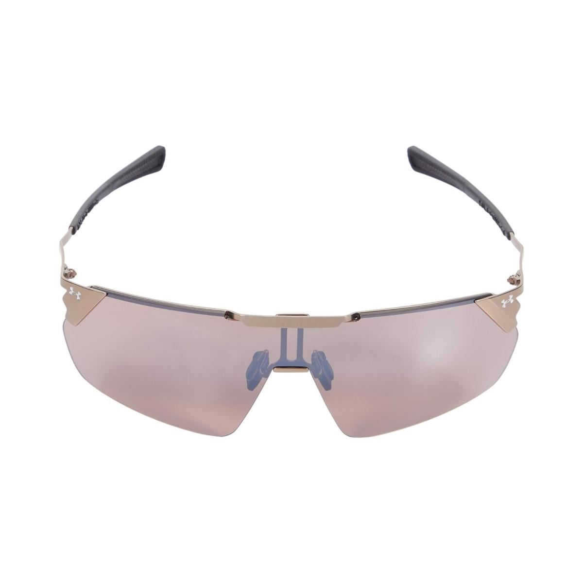 Under Armour Satin Pewter Frame Litewire Shield Women Sport Sunglasses