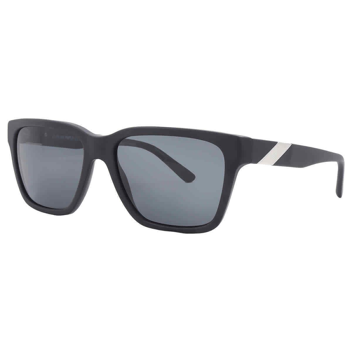 Emporio Armani Grey Square Men`s Sunglasses EA4177 589887 57 EA4177 589887 57