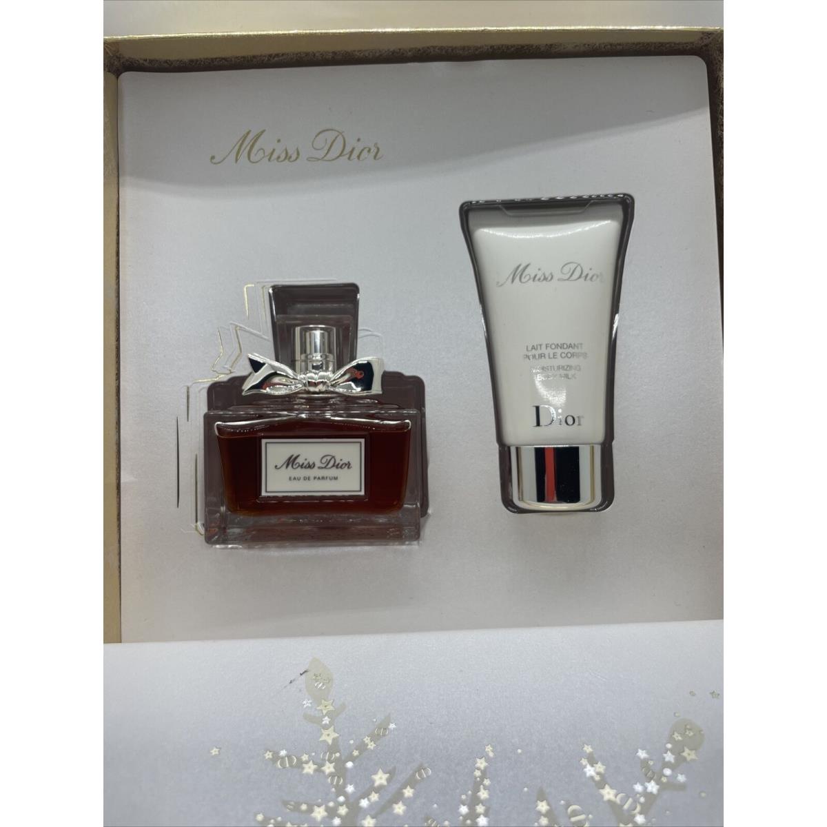 Dior Miss Dior Perfume Set 1.7 oz + Purse Case +body Milk 1.7 oz Made in France