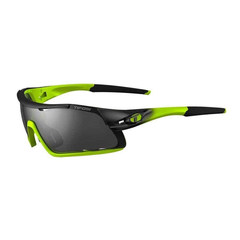 Tifosi Davos Race Neon Multi Lens Sunglasses - Smoke/ac Red/clear
