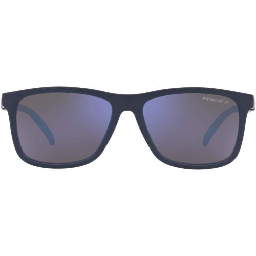 Arnette Unisex Sunglasses Matte Black Frame Dark Green Lenses 56MM Matte Blue