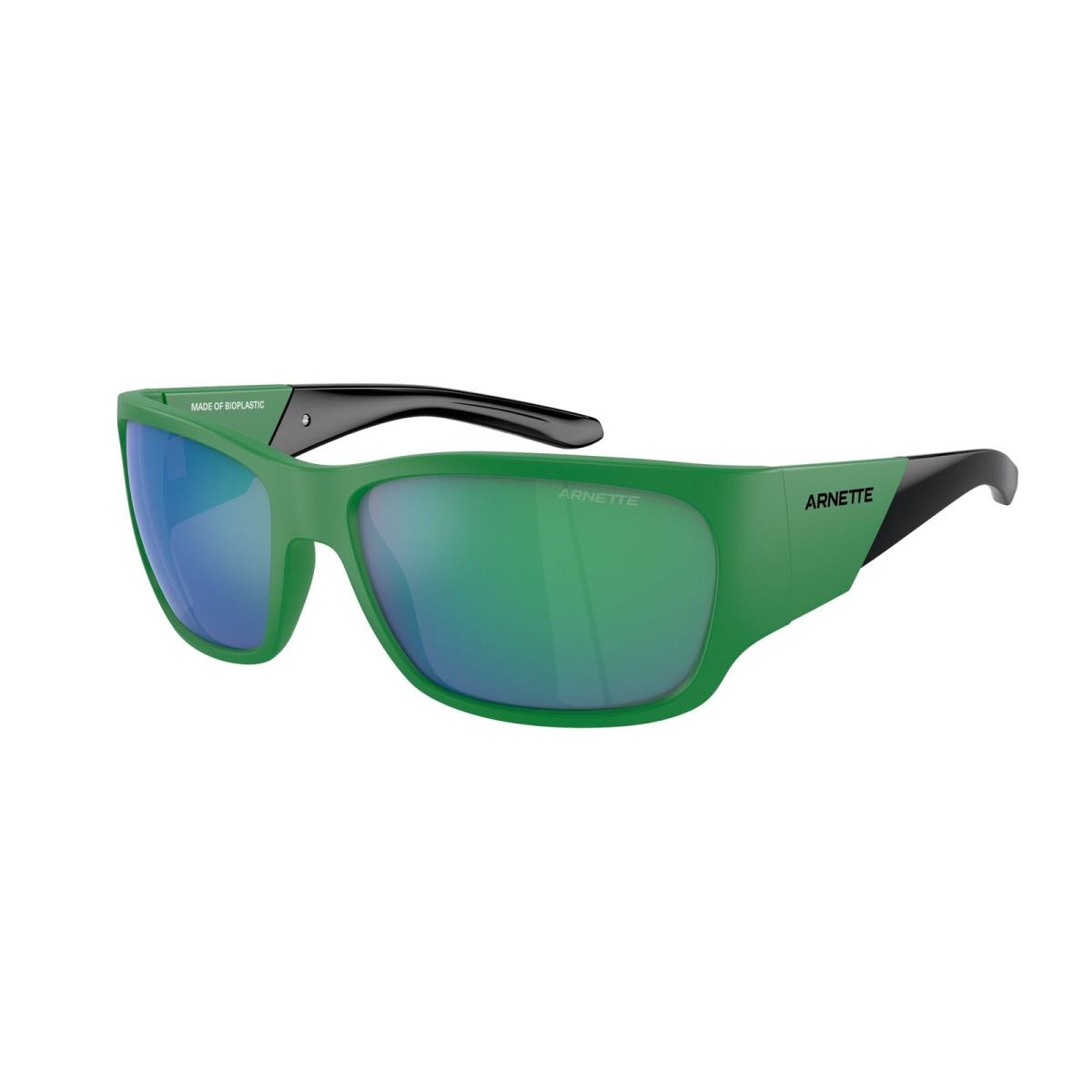 Arnette AN4324 2878F2 Lil` Snap Matte Green Green Mirror 61 mm Men`s Sunglasses