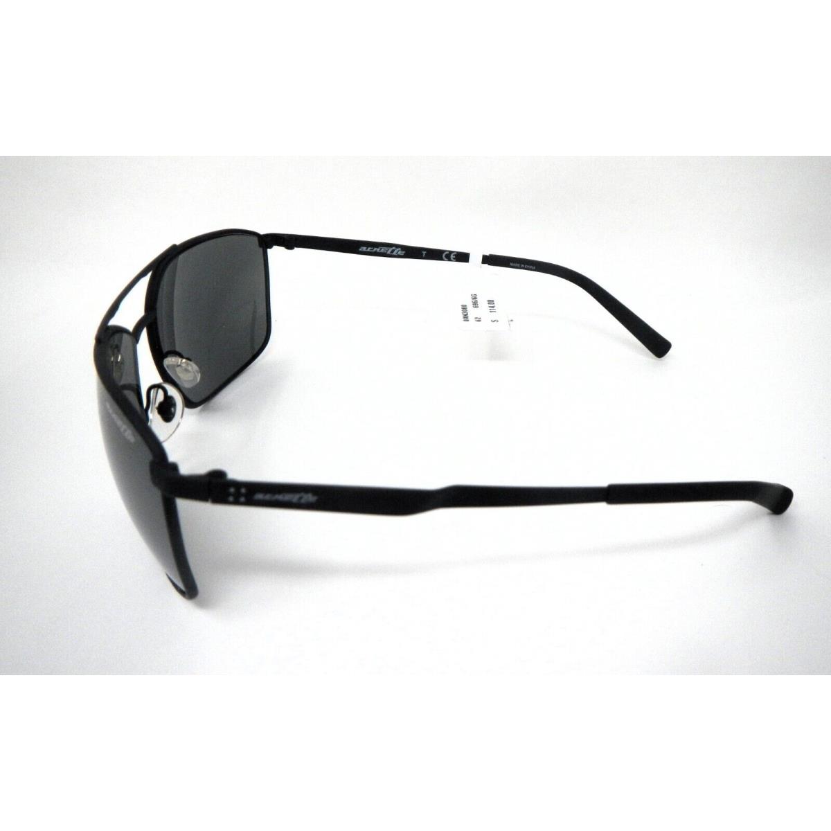 Arnette Maboneng 3080-696/6G 62/17 Black Frame Gray Mirror Lens Sunglasses