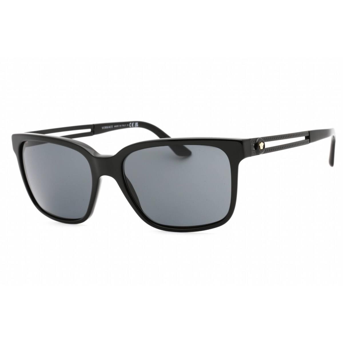 Versace Men`s Sunglasses Black Plastic Rectangular Full Rim Frame 0VE4307 533287