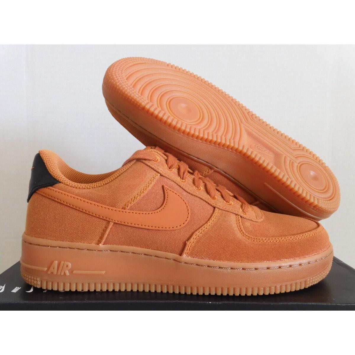 Mens Nike Air Force 1 07 LV8 Style Monarach-gum Medium Brown SZ 7 AQ0117-800 - Brown