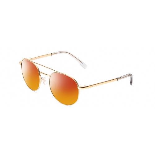 Bolle Ova Women Pilot Designer Polarized Sunglasses in Shiny Gold/crystal 52mm