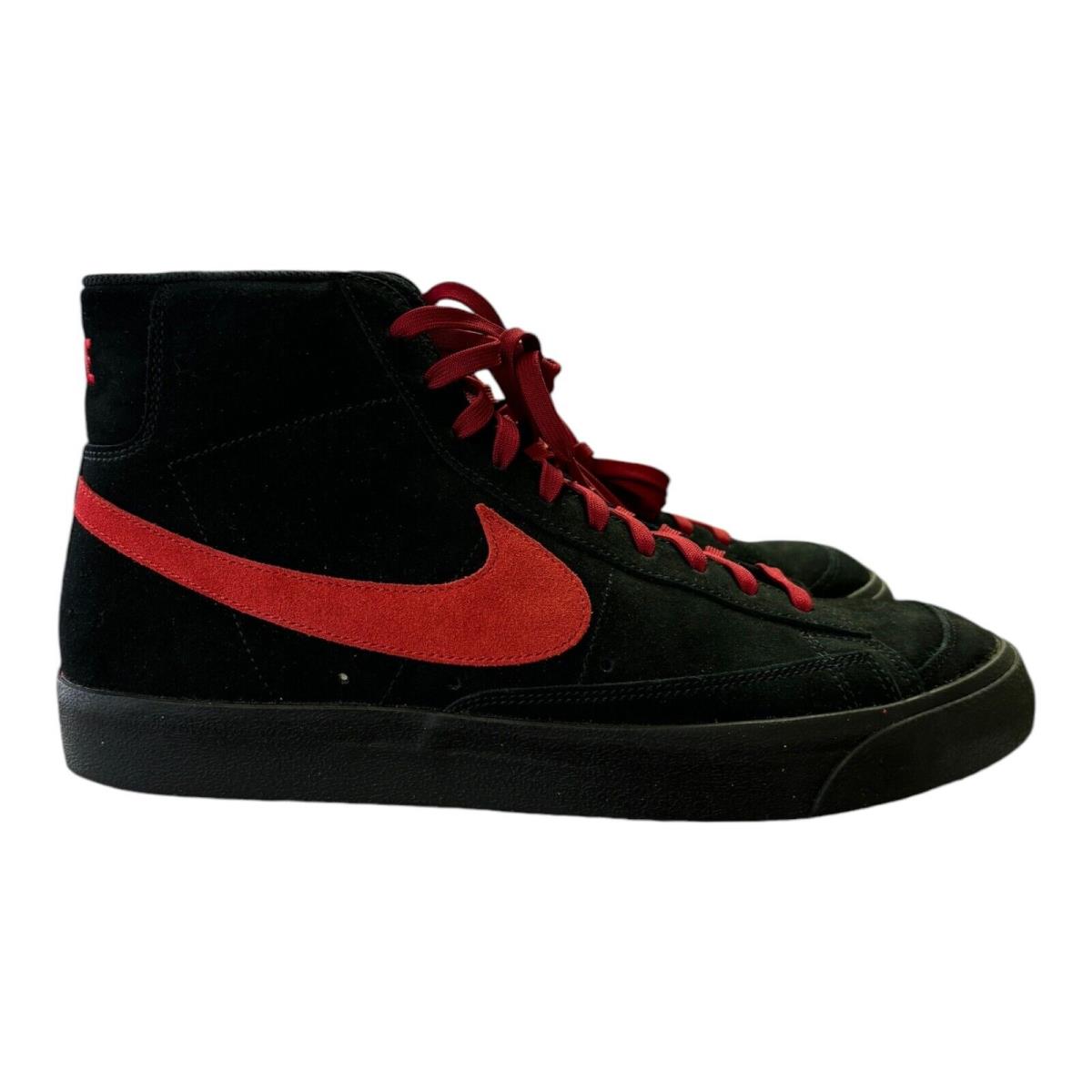 Nike Blazer Mid `77 Retro Vintage Black Red By You Men`s Size 12.5 DO7432-900 - Black