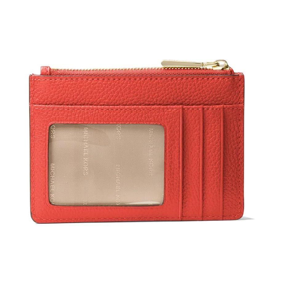 Michael Kors Jet Set Spiced Coral Leather Small Coin Card Wristlet Wallet