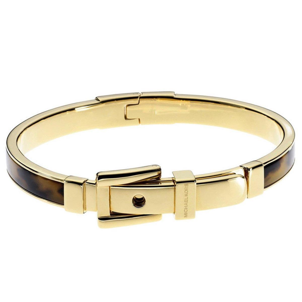 Michael Kors MKJ1674710 Gold/tortoise Bedford Buckle Bangle Bracelet