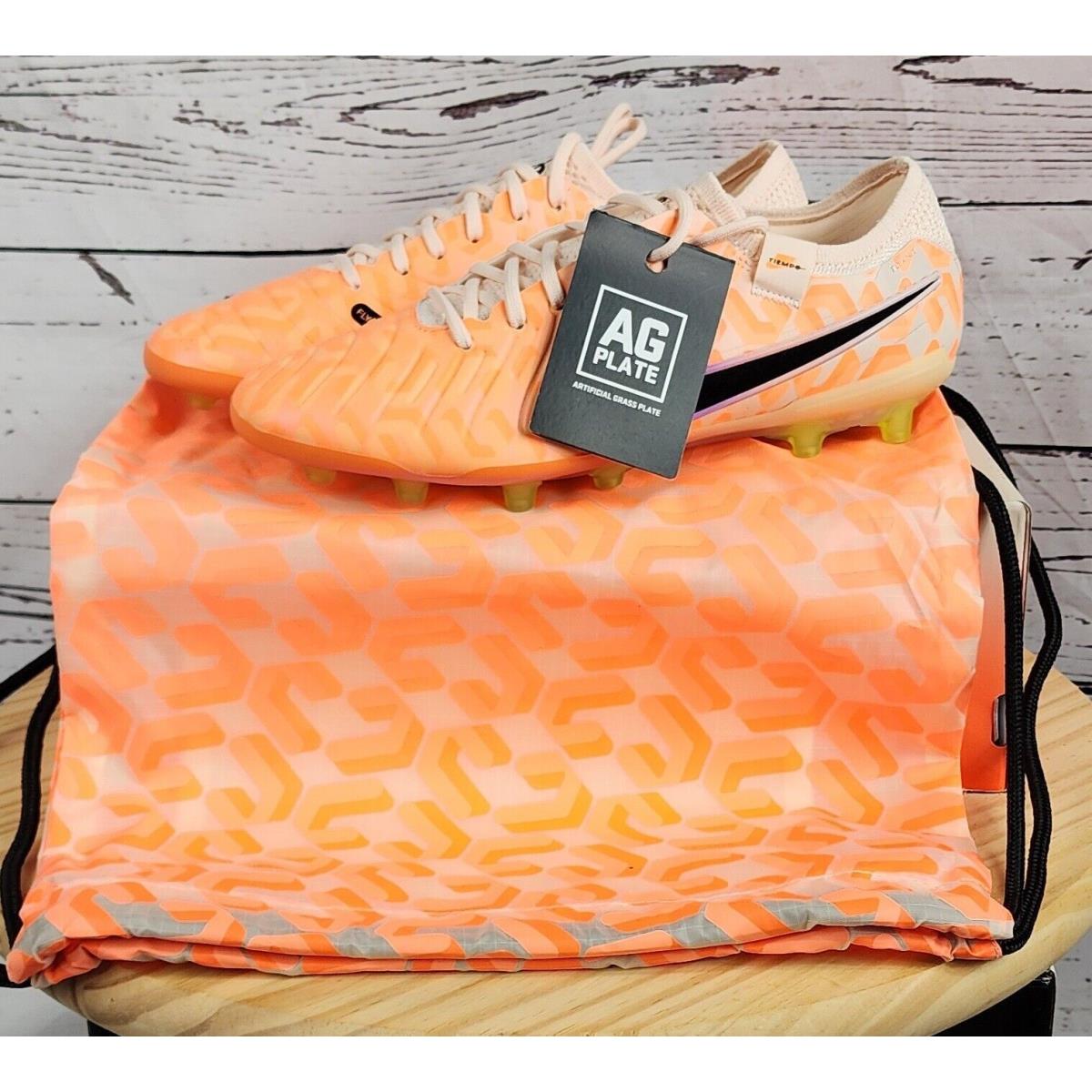 Nike Legend 10 Elite AG Pro Cleats `guava Ice` DZ3175-800 Women`s Size 9.5/Men 8 - Orange