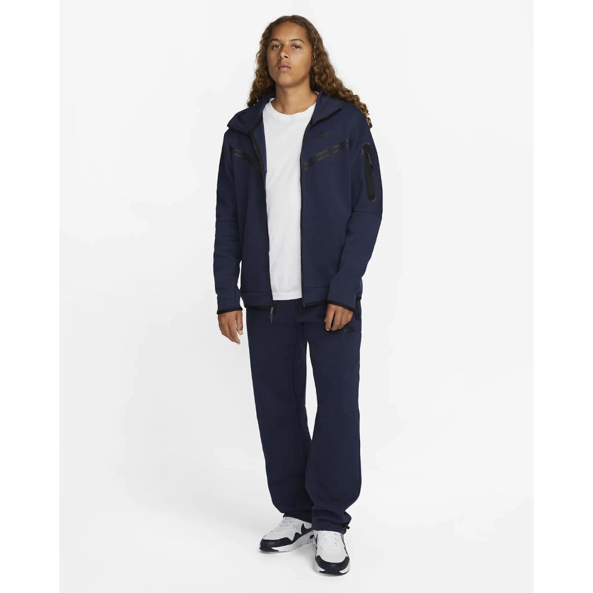 Nike Sportswear Nsw Mens Tech Fleece Bungee Joggers XL Blue Open Hem Pant