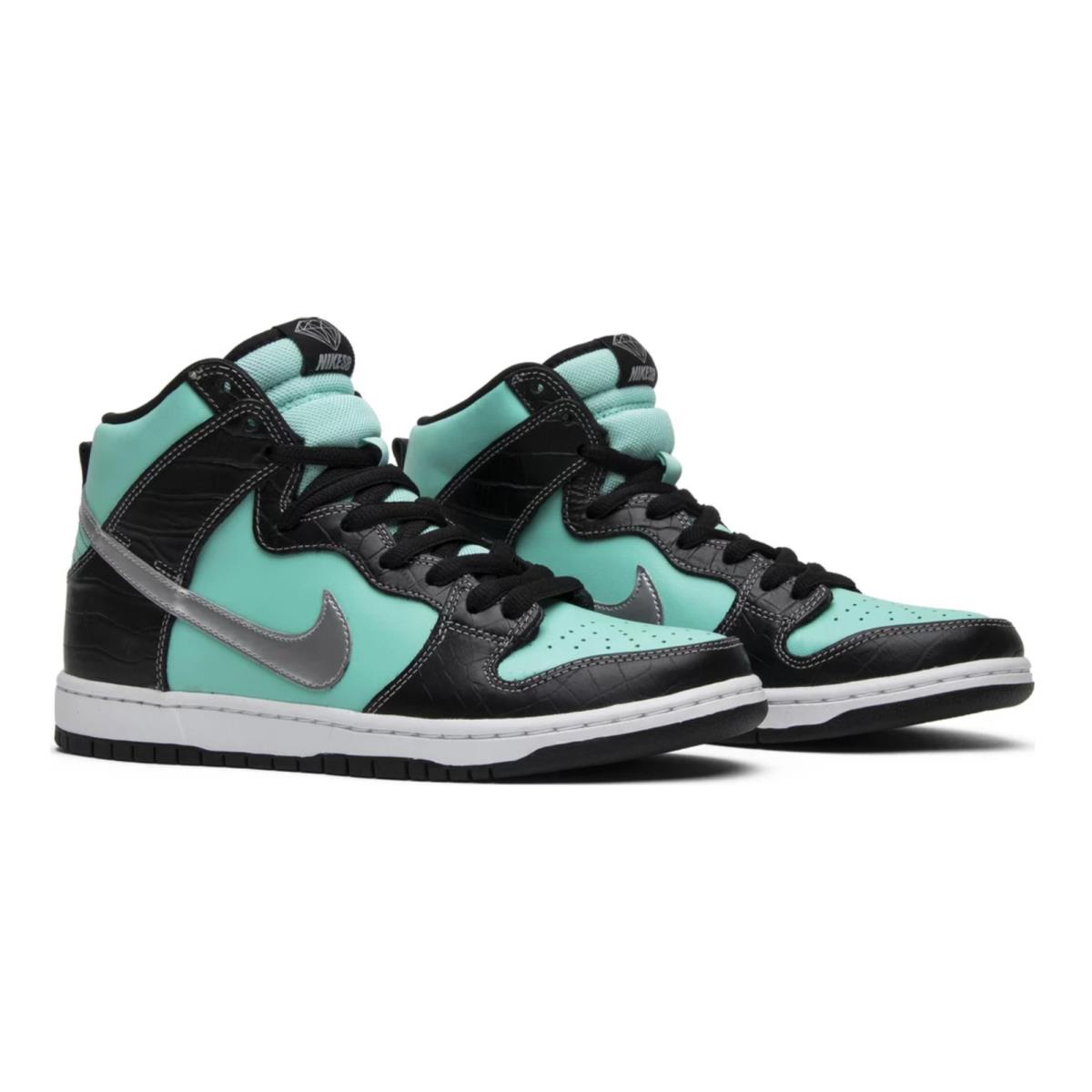 Size 11 - Nike SB Dunk High Premium x Diamond Supply Co Tiffany 653599-400 - Black