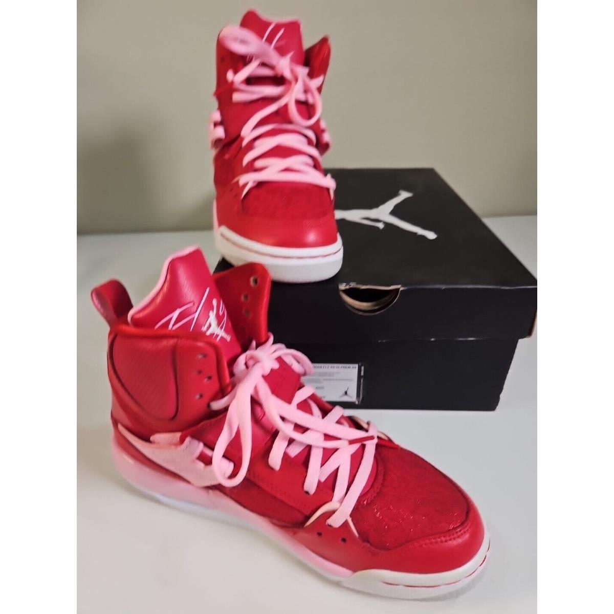 Girls Nike Air Jordan Shoes Sneakers Cute Fun Gym Red pink Sz 4Y Valentine SporTipTop