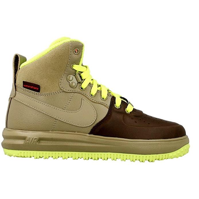 Nike Lunar Force 1 Sneakerboot - 706803 201 - Color Green-brown Sz 4.5Y - Brown