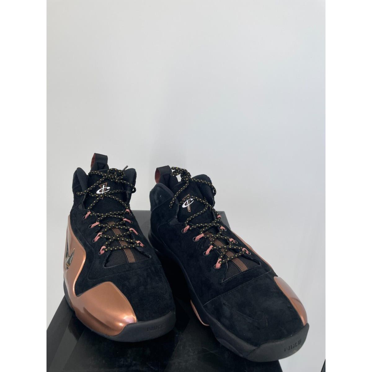 Nike Mens Sneakers Zoom Penny IV 11 749629-001 Black Metallic Copper