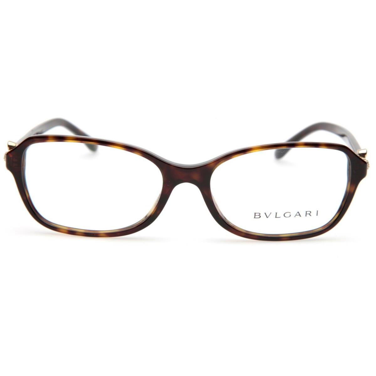 Bvlgari 4072-B 504 Havana Eyeglasses Glasses Frame 54-16-140 B34mm Italy