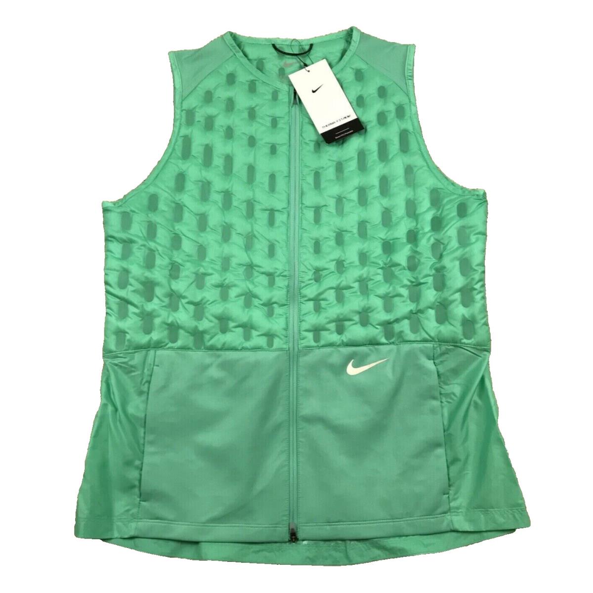 Nike Women s Therma Fit Adv Gilet Running Aeroloft Vest Green DD6063-369 Size M