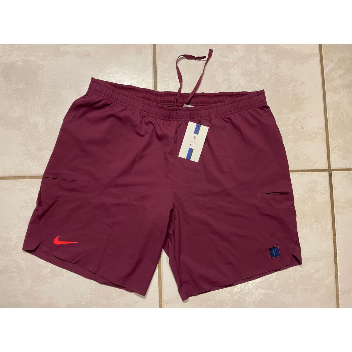 Nike Court Flex RF Ace 9 Roger Federer Tennis Shorts 934437-609 Men s XL