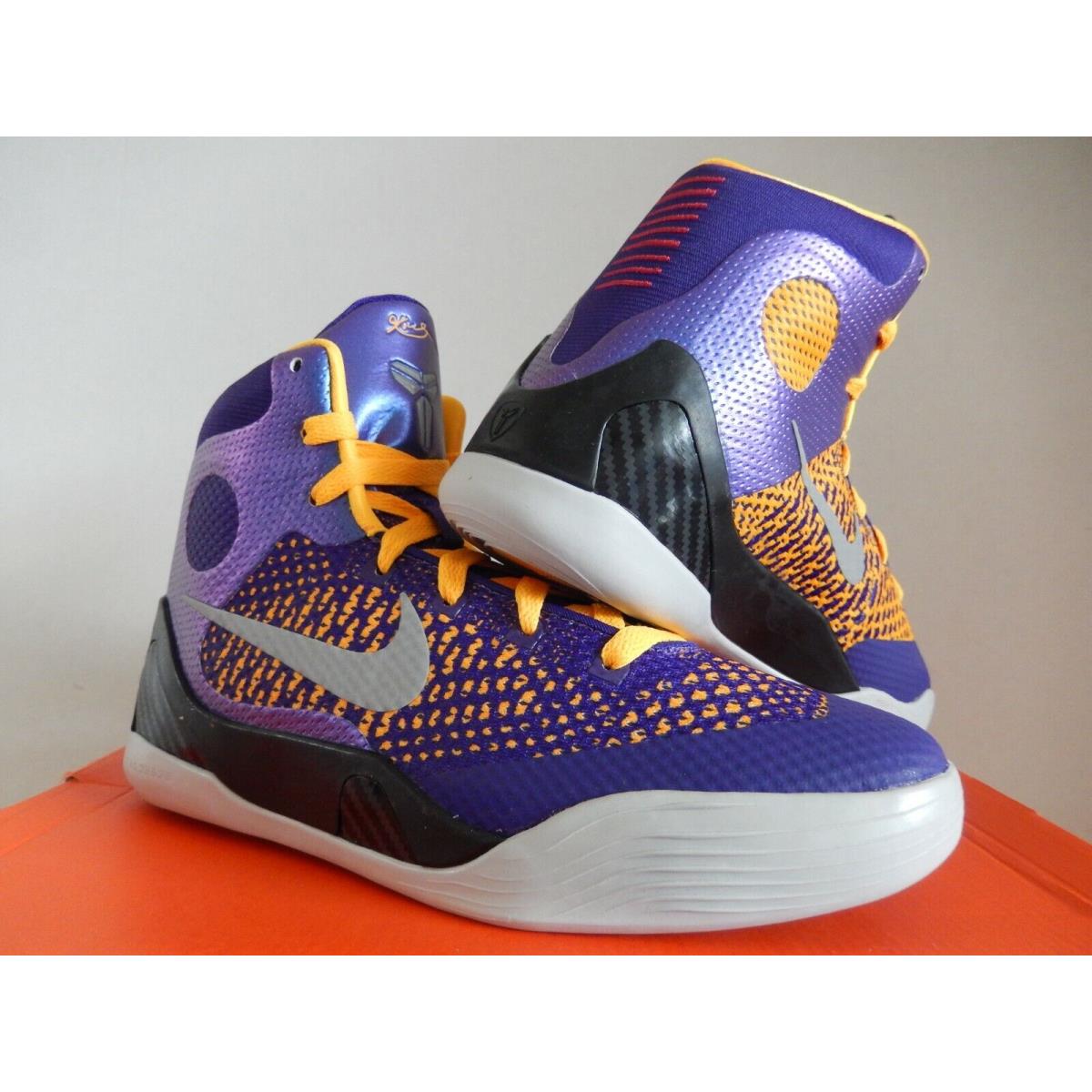 Nike Kobe IX 9 Elite GS Lakers Court Purple SZ 6.5Y-WOMENS SZ 8 636602-501